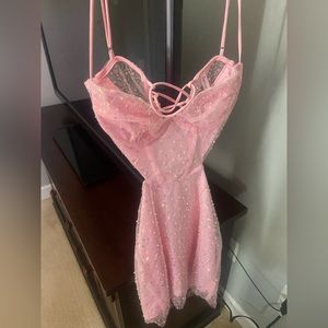 Lucy in the Sky Size Small Pink corset homecoming dress